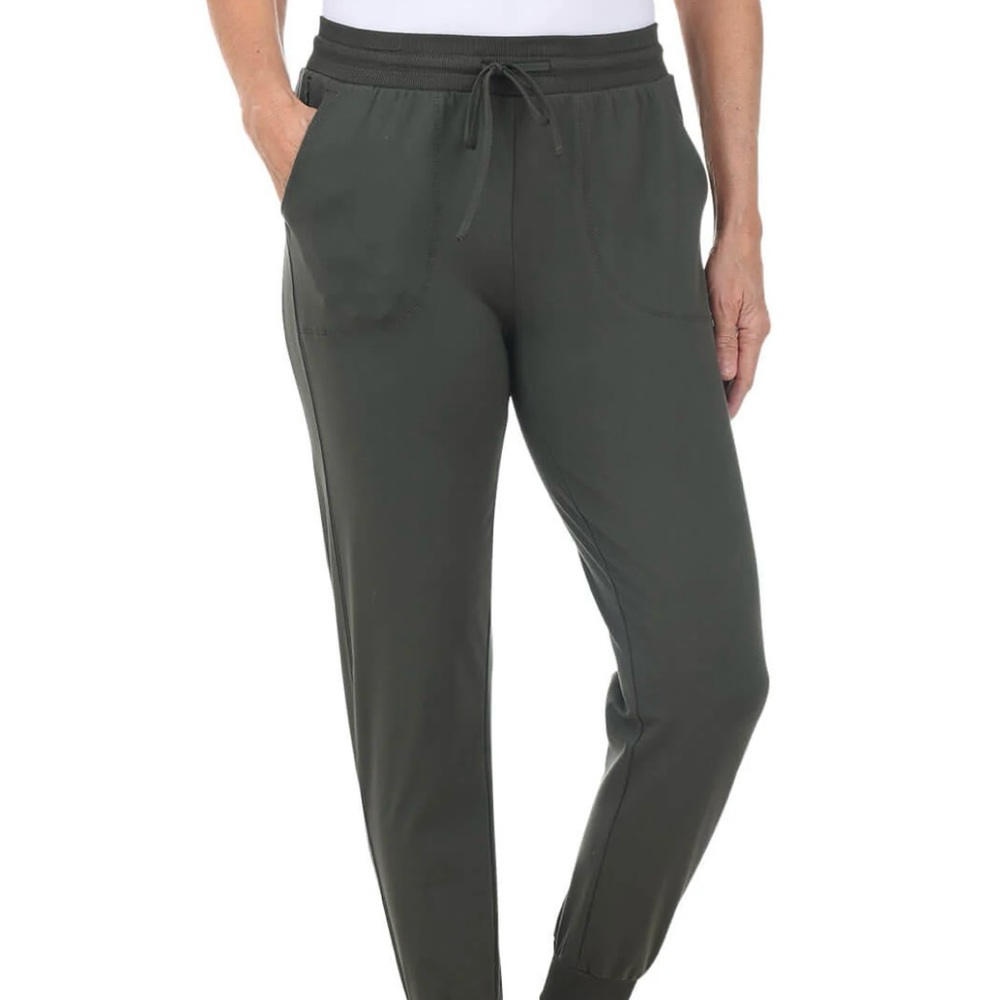 Rachael Zoe Green Relaxed Fit Joggers with Elastic Waistband